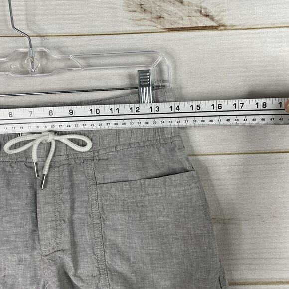 Athleta Shorts Women 4 Gray 4" Cabo 100% Linen Hiking Outdoors Beach Travel - Picture 4 of 12